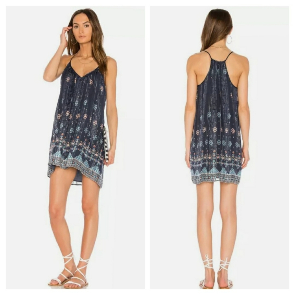 JOIE| 'Erity' Silk Geometric Print Slip Dress